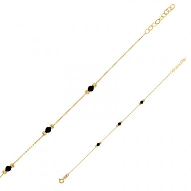 Bracelet 9ct gold and Cubic zirconia