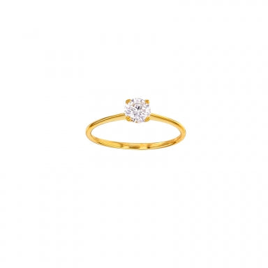 9ct gold solitaire ring with 5mm cubic zirconia