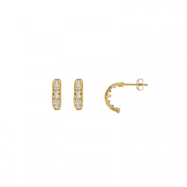 Earrings 9ct gold and Cubic zirconia