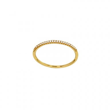 Half eternity ring 18ct gold and Diamond, 25 diamonds 0,10 ct HSI quality