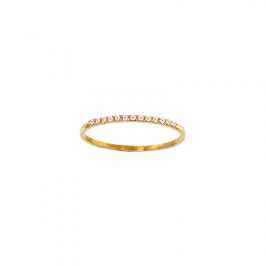 Half-eternity ring with 13 0.09ct GVS diamonds, 750 gold