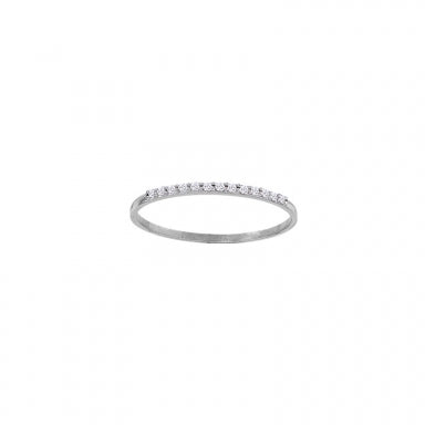 Half-eternity ring with 13 0.09ct GVS diamonds, 750 white gold