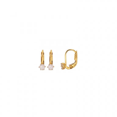 Lever backs 9ct gold and Cubic zirconia