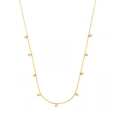 Necklace 9ct gold and Cubic zirconia