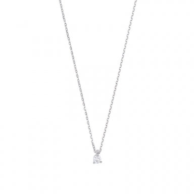 Necklace 18ct gold and Diamond, 1 diamond 0,11 ct HSI quality