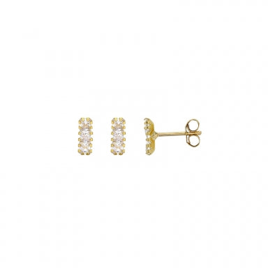 Studs 9ct gold and Cubic zirconia