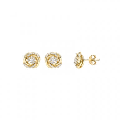 Studs 9ct gold and Cubic zirconia