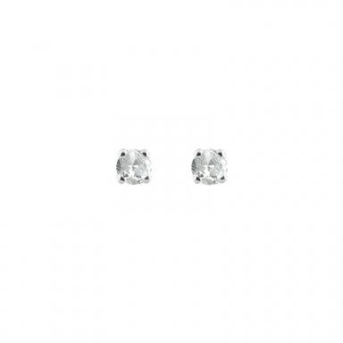 Studs 18ct gold and Diamond, 2 diamonds 0,20 ct HSI quality