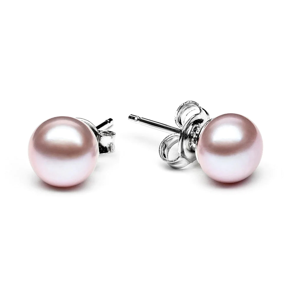 Lavender Pearl Stud Earring