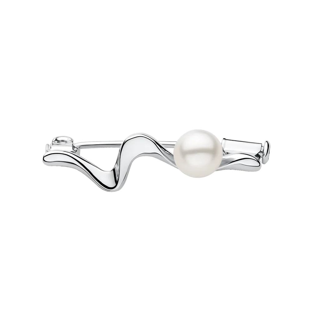 White Pearl Brooches