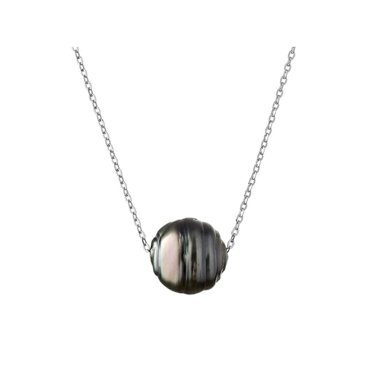 Black Pearl Pendant Necklace