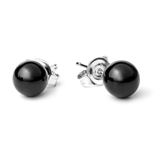 Black  Semiprecious Stones Earring