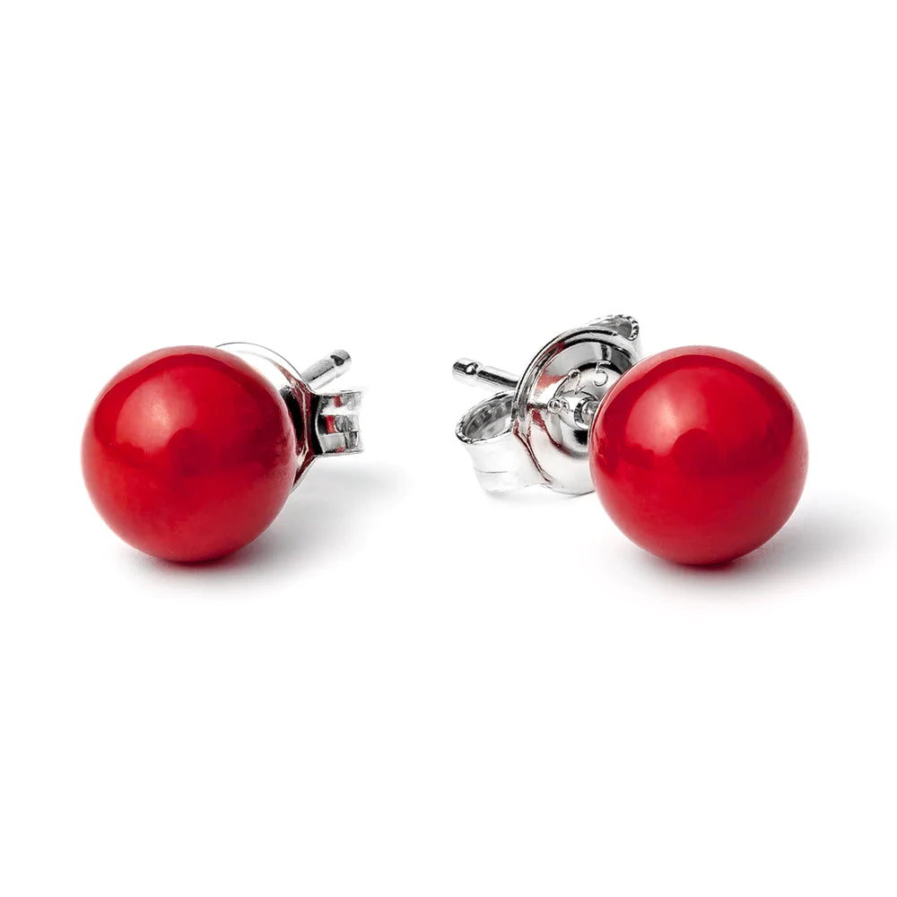 Red Semiprecious Stones Earring