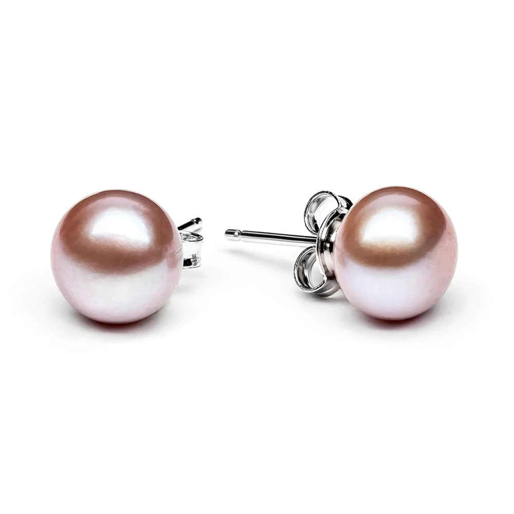 Lavender Pearl Stud Earring