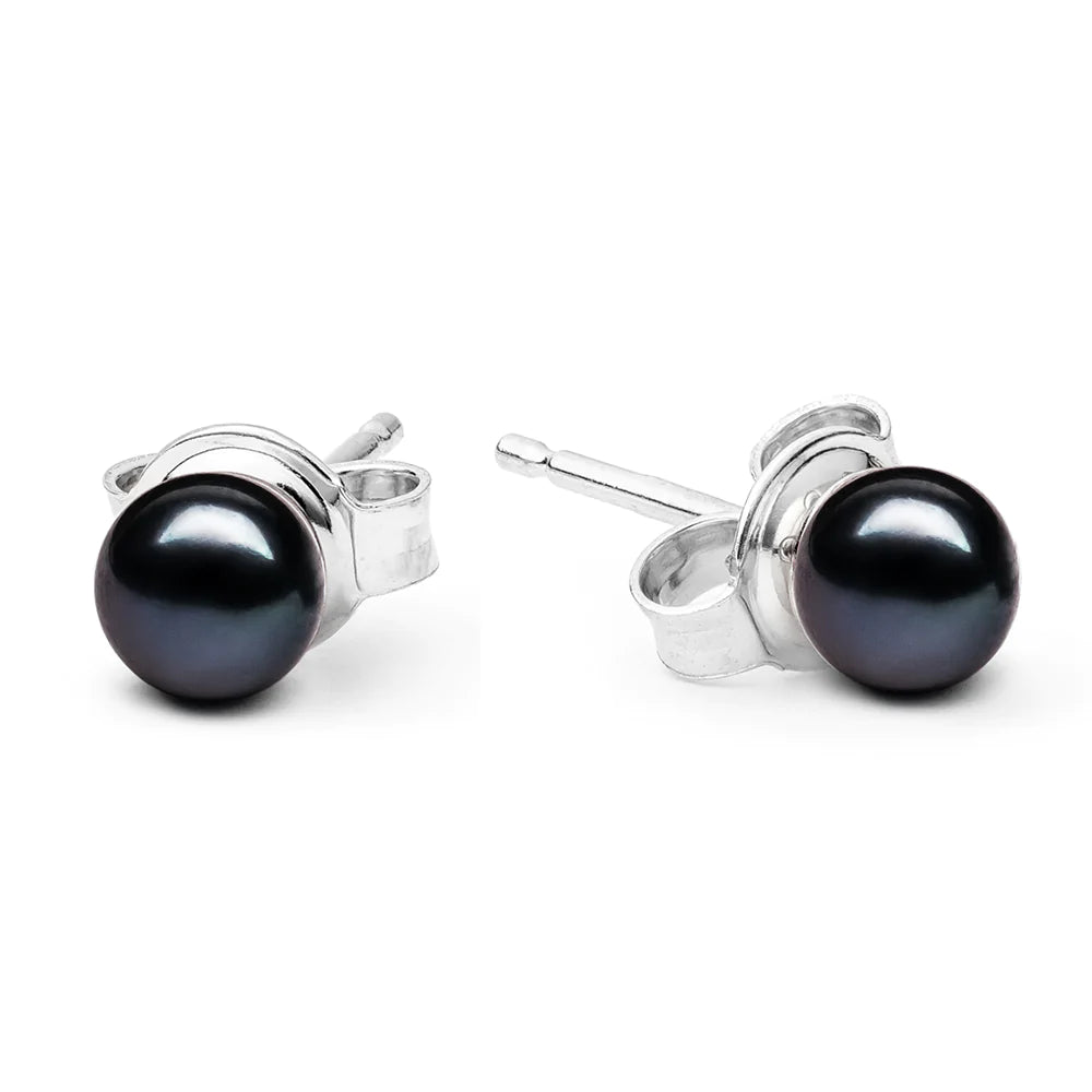 Black Pearl Stud Earring