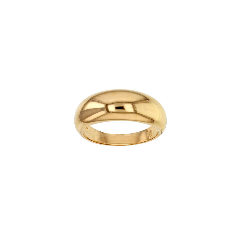 Domed gold-plated ring