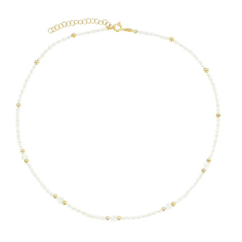 Gold-coloured sterling silver necklace