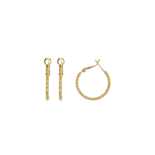 Gold-plated creole hoop earrings