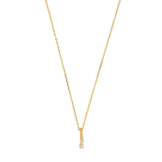 Gold-plated necklace with pendant set