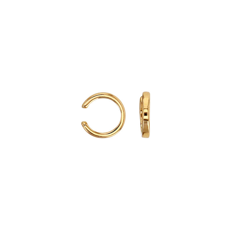 Gold-plated plain ear cuff 9 x 2 mm