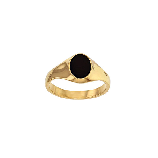 Gold-plated signet ring