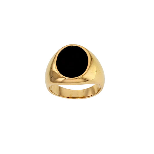 Gold-plated signet ring