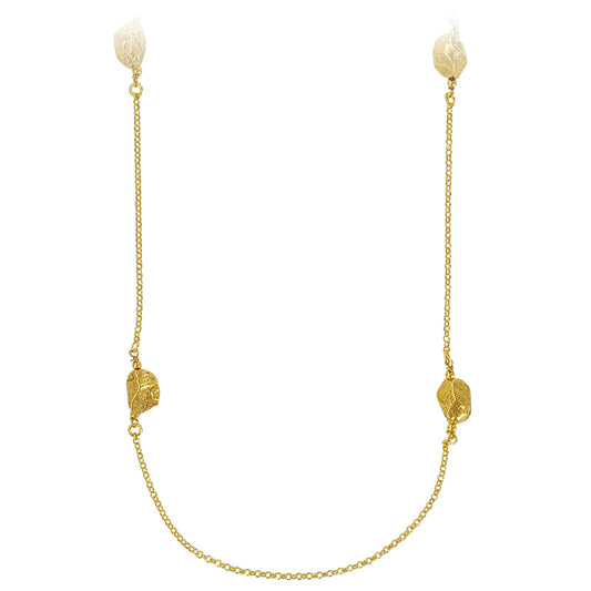 Long Necklace With Golden Nuggets