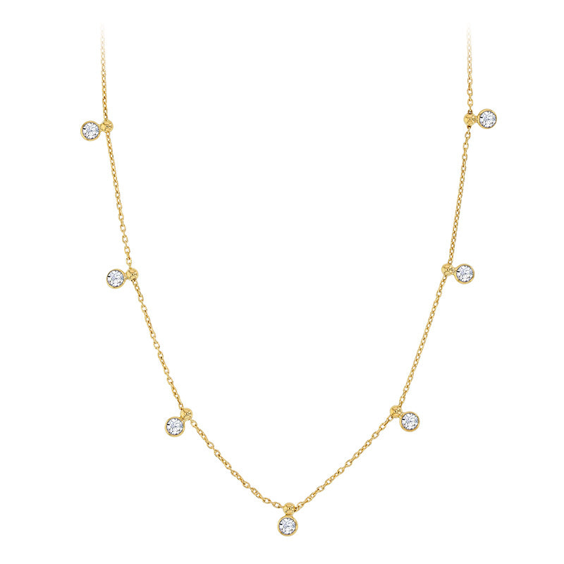 LUNA Gold-Coloured Silver Necklace