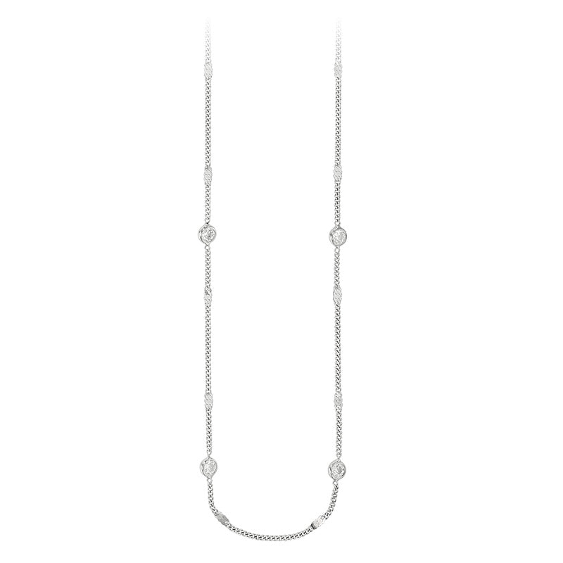 Necklace In Rhodium Plated Silver