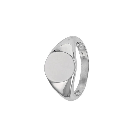 Plain Rhodium Plated Silver Ring