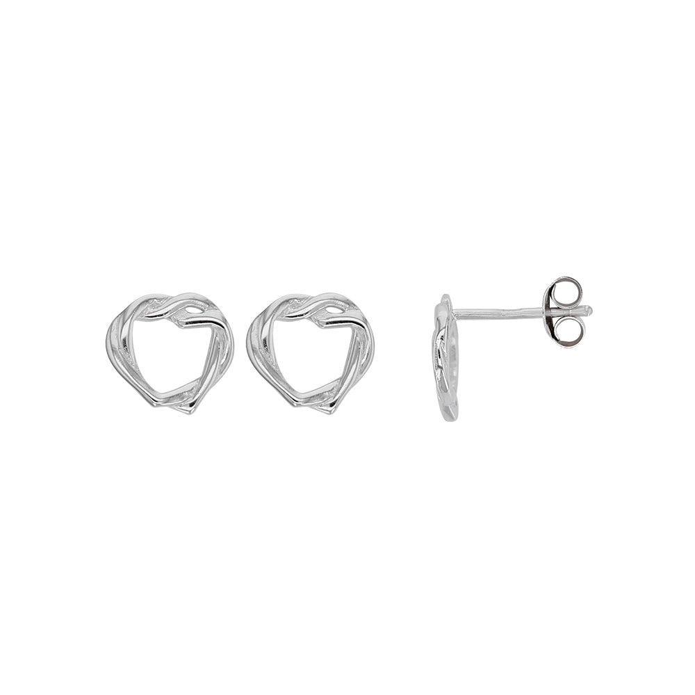 Rhodium Plated Sterling Silver Earring