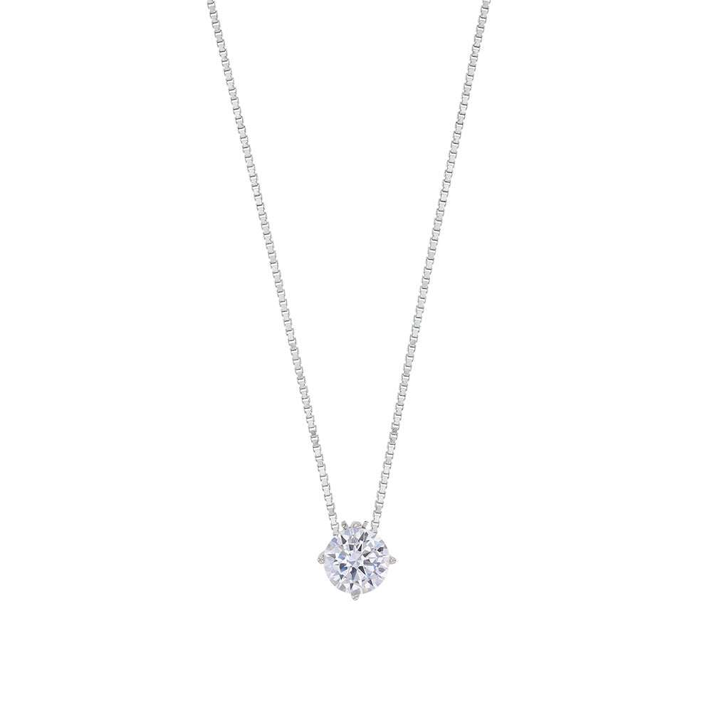 Rhodium plated sterling silver necklace