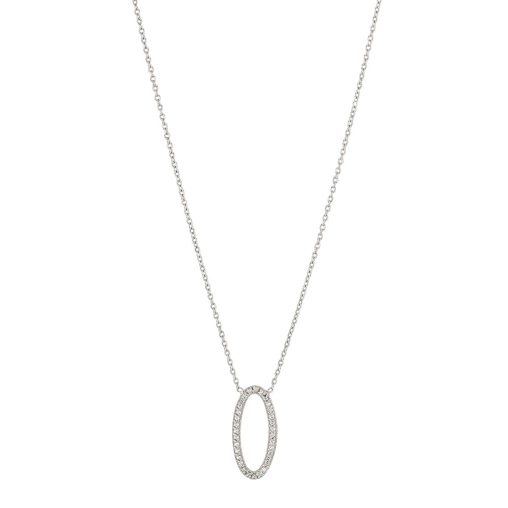 Rhodium plated sterling silver necklace