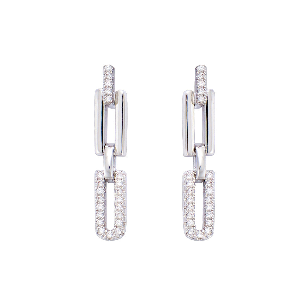 URBAN Rhodium Plated Silver Earrings