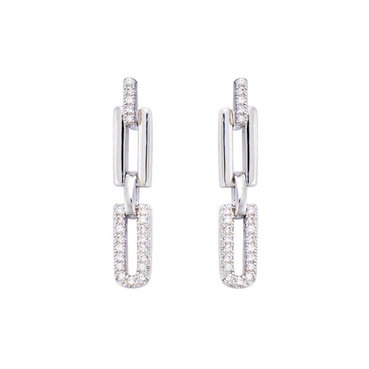 URBAN Rhodium Plated Silver Earrings